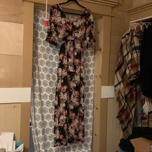 Floral High Low romper